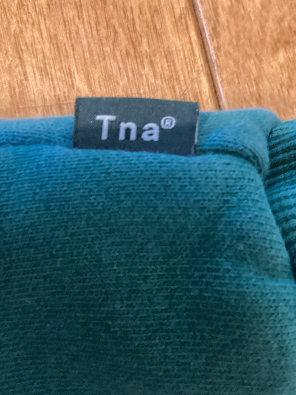 TNA Cropped Half-Zip Sweatshirt in Teal Green - Picture 8 of 8